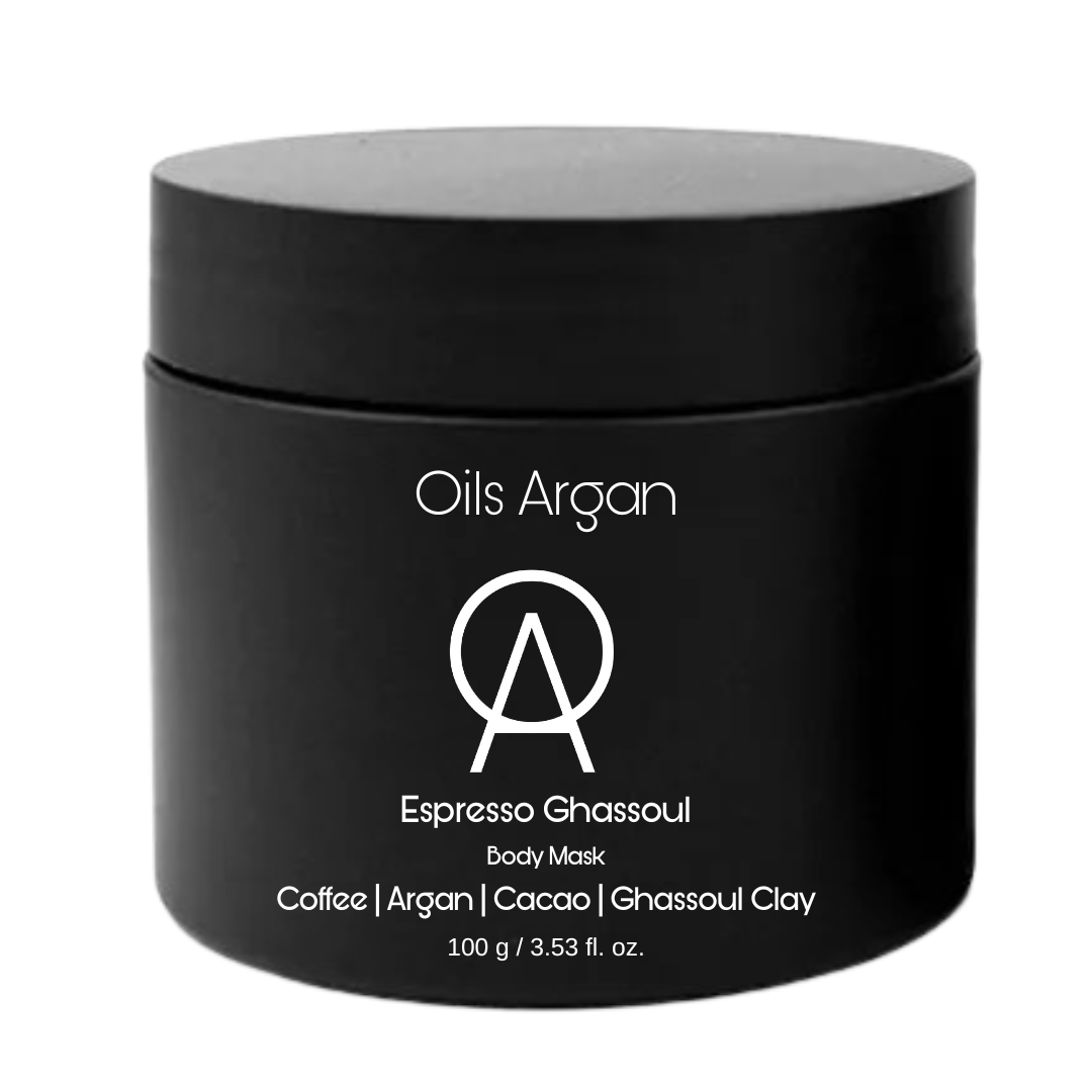 The Espresso Ghassoul combines powerhouse ingredients that boosts the elasticity of the skin. The mixture of Moroccan ghassoul clay which is composed of many nourishing antioxidant like iron, phosphorus, potassium, and zinc mixed with coffee, cacao, and argan oil makes this scrub an excellent anti-aging scrub rich in vitamins & minerals.